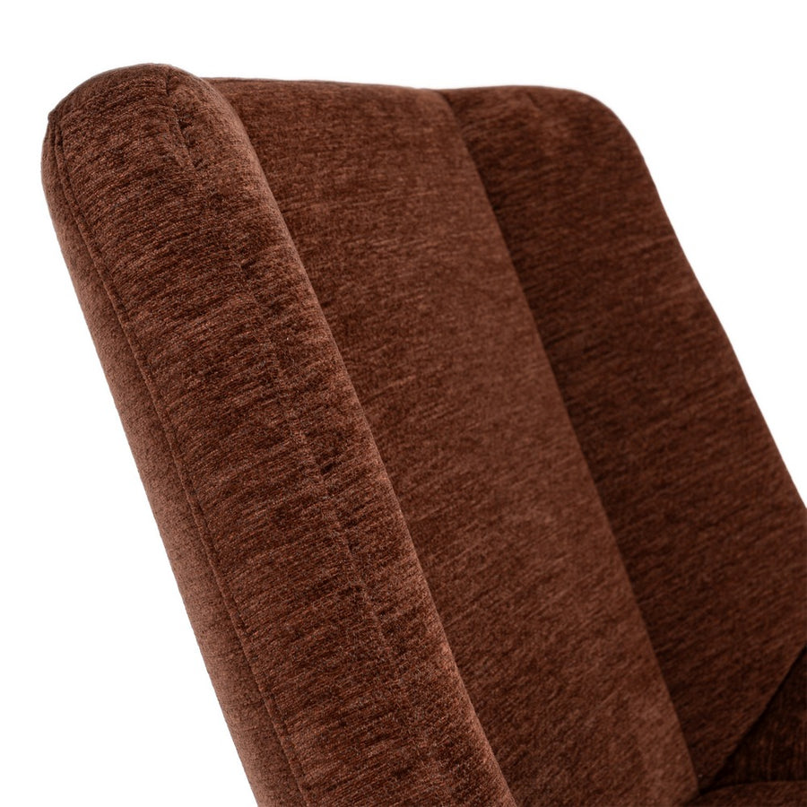 SILLÓN GIRATORIO MARRÓN OSCURO 89 X 86 X 77 CM