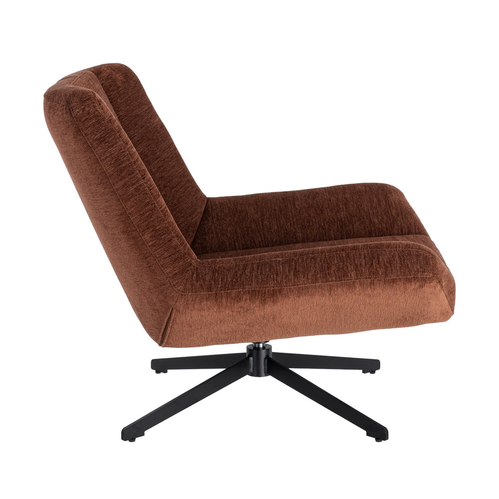 SILLÓN GIRATORIO MARRÓN OSCURO 89 X 86 X 77 CM