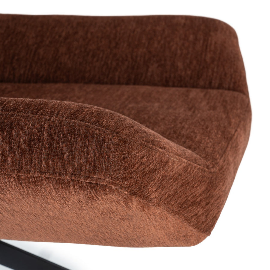 SILLÓN GIRATORIO MARRÓN OSCURO 89 X 86 X 77 CM