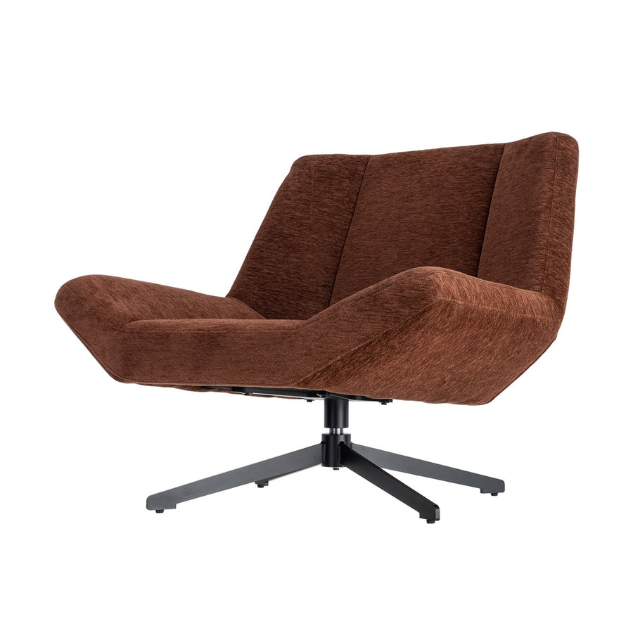 SILLÓN GIRATORIO MARRÓN OSCURO 89 X 86 X 77 CM
