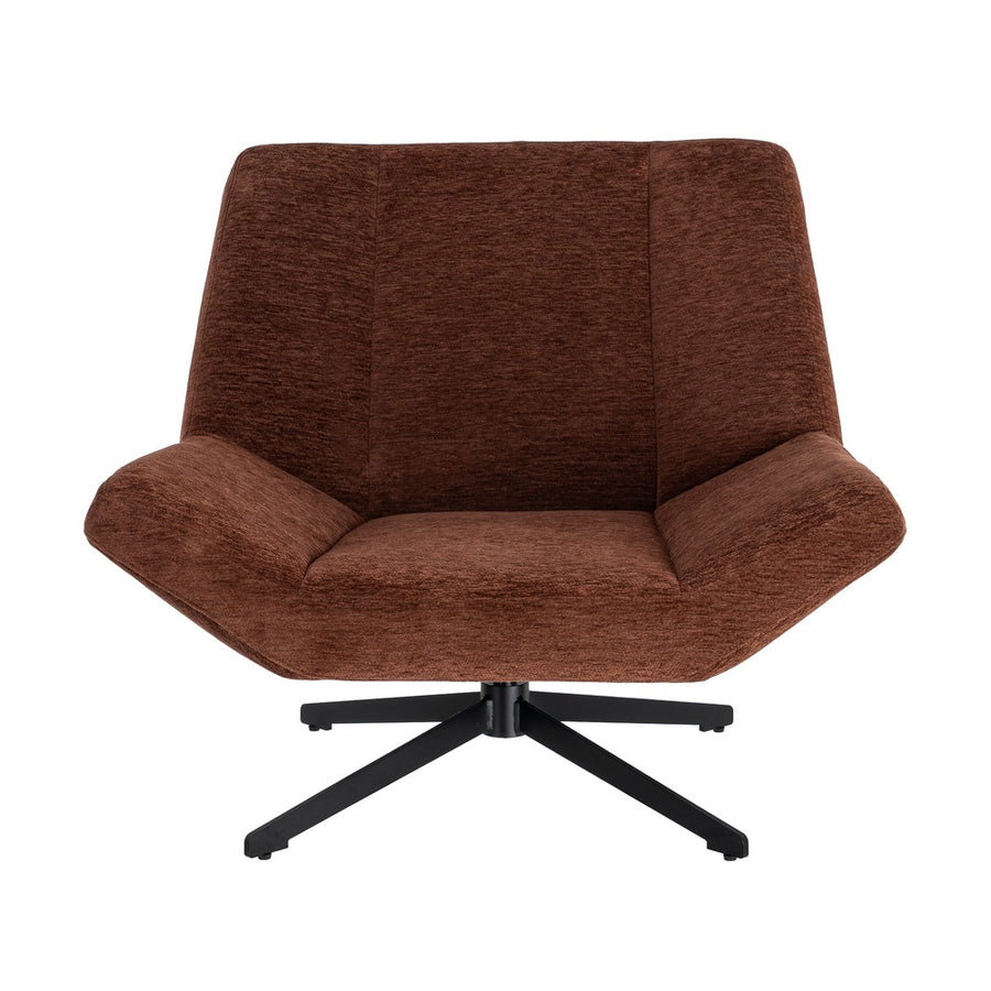 SILLÓN GIRATORIO MARRÓN OSCURO 89 X 86 X 77 CM