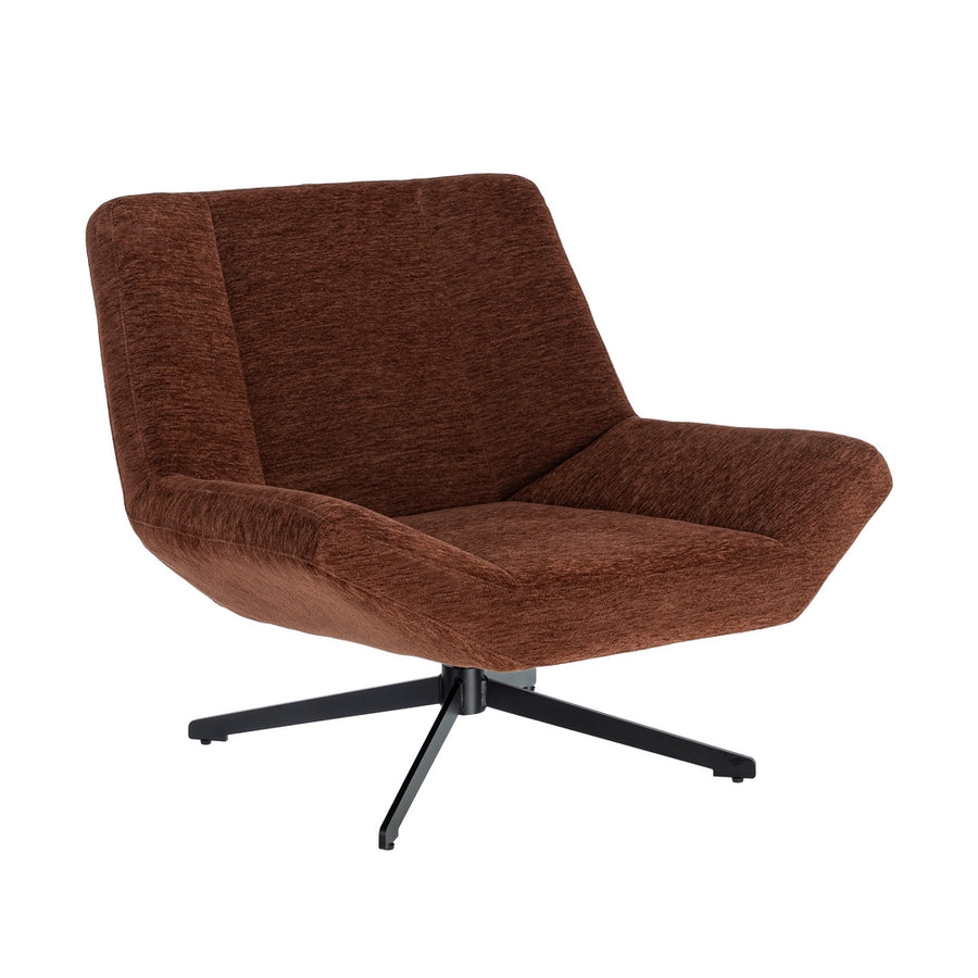 SILLÓN GIRATORIO MARRÓN OSCURO 89 X 86 X 77 CM