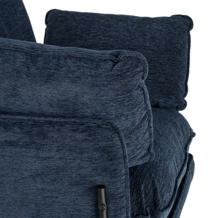 SILLÓN AZUL TEJIDO-METAL CONTRACT 95 X 80 X 79 CM