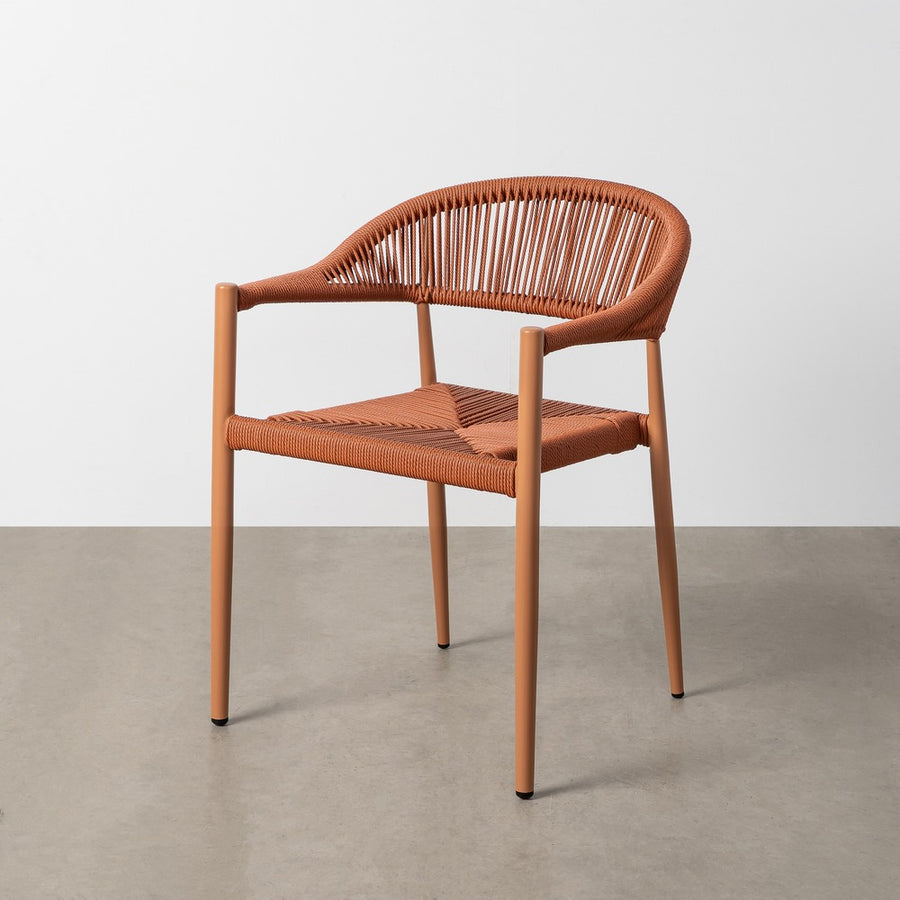 SILLA APILABLE ALUMINIO-RATTÁN PE 56 X 58 X 76 CM