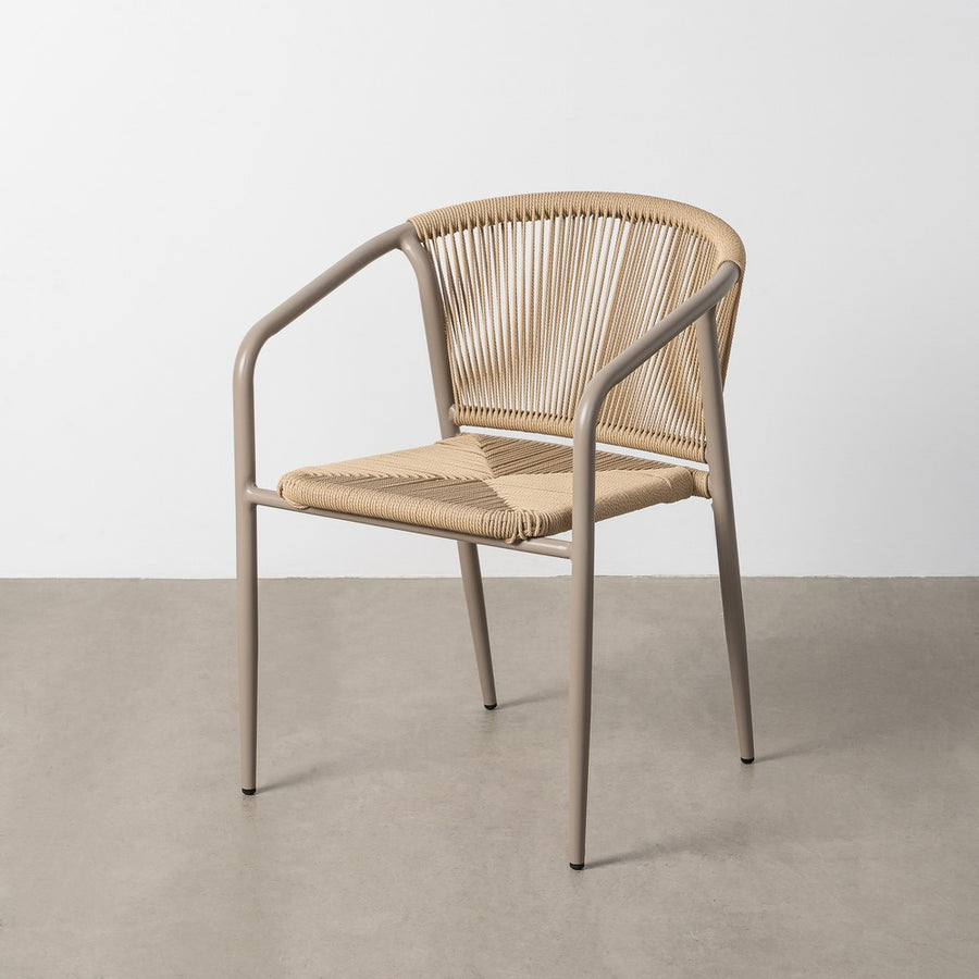 STACKABLE ALUMINUM-PE RATTAN CHAIR 57 X 60 X 77.50 CM