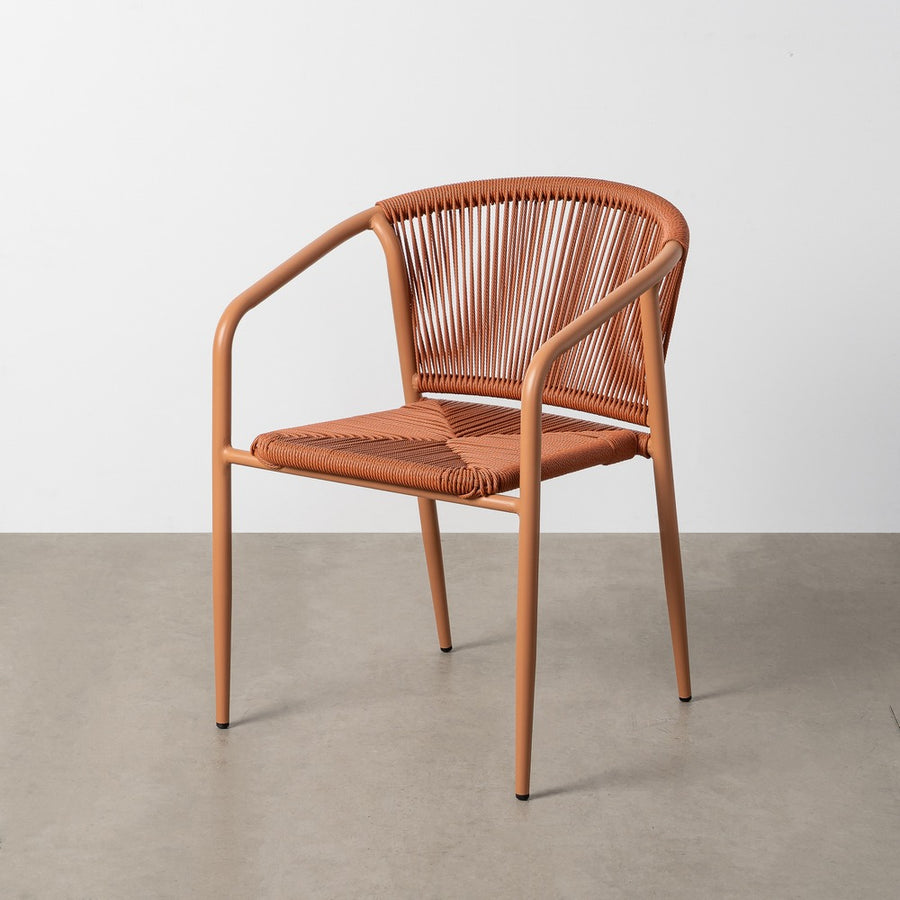 STACKABLE ALUMINUM-PE RATTAN CHAIR 57 X 60 X 77.50 CM