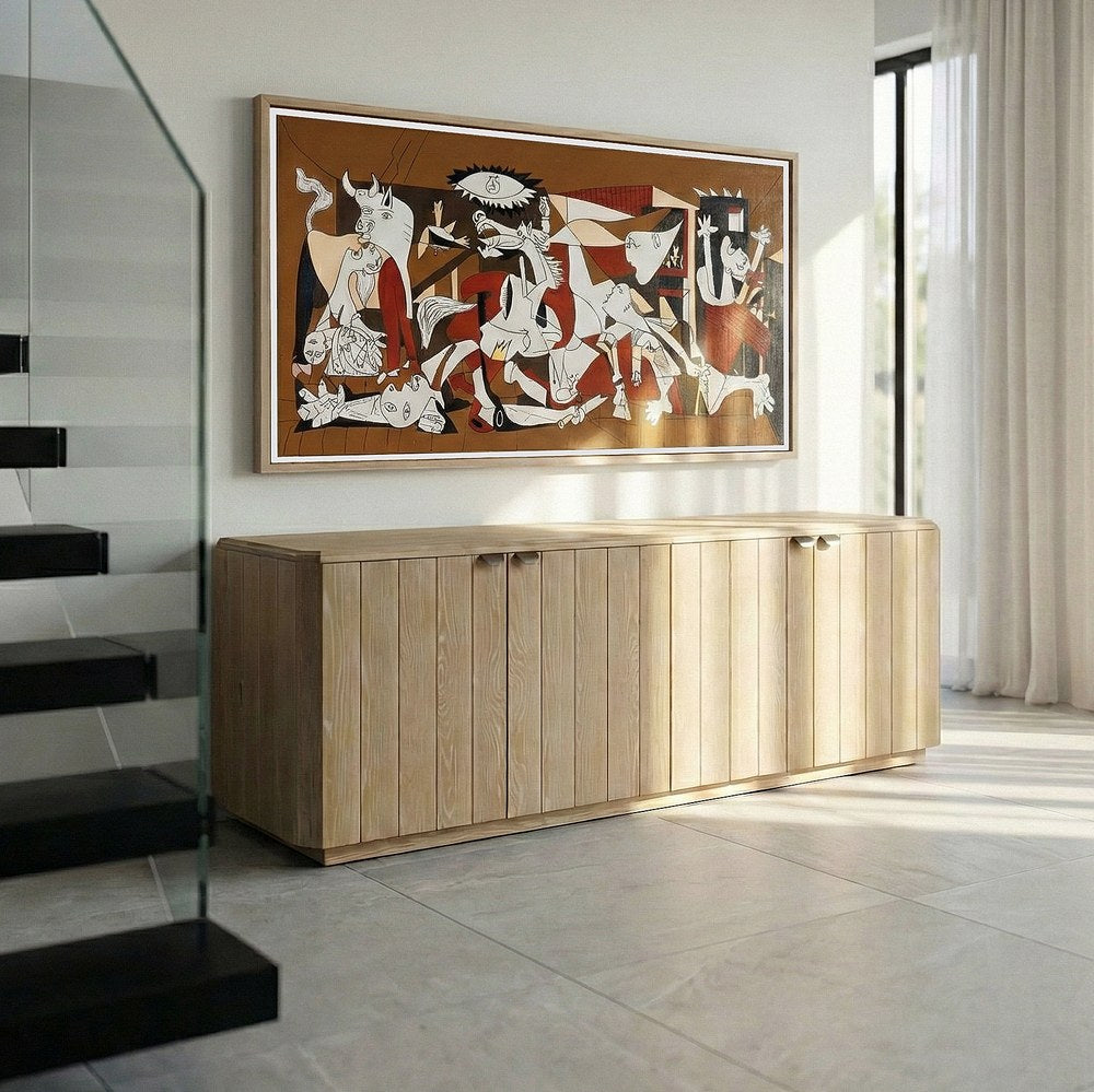 APARADOR NATURAL MADERA DE ROBLE SAL�N 208 X 54 X 65,50 CM