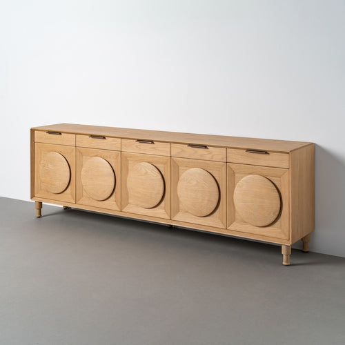 APARADOR NATURAL MADERA DE ROBLE SALÓN 240 X 40 X 77 CM