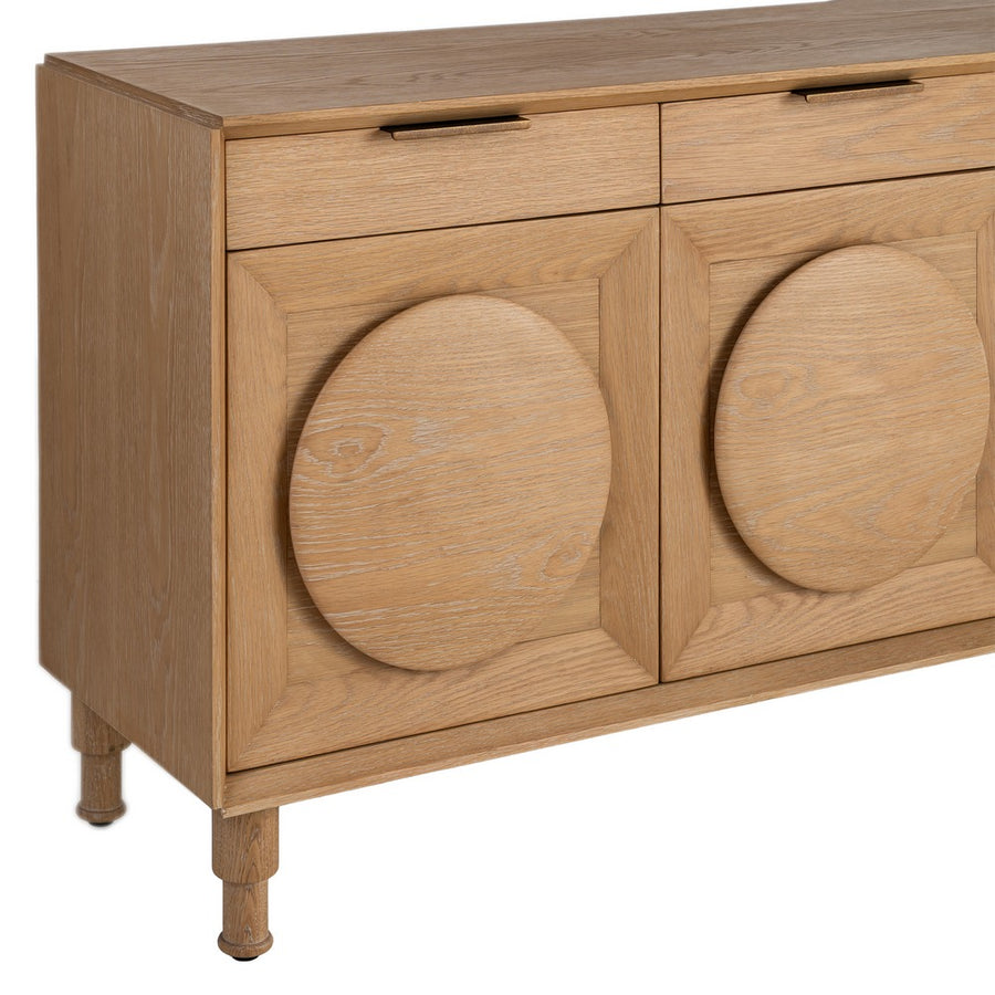 APARADOR NATURAL MADERA DE ROBLE SALÓN 240 X 40 X 77 CM