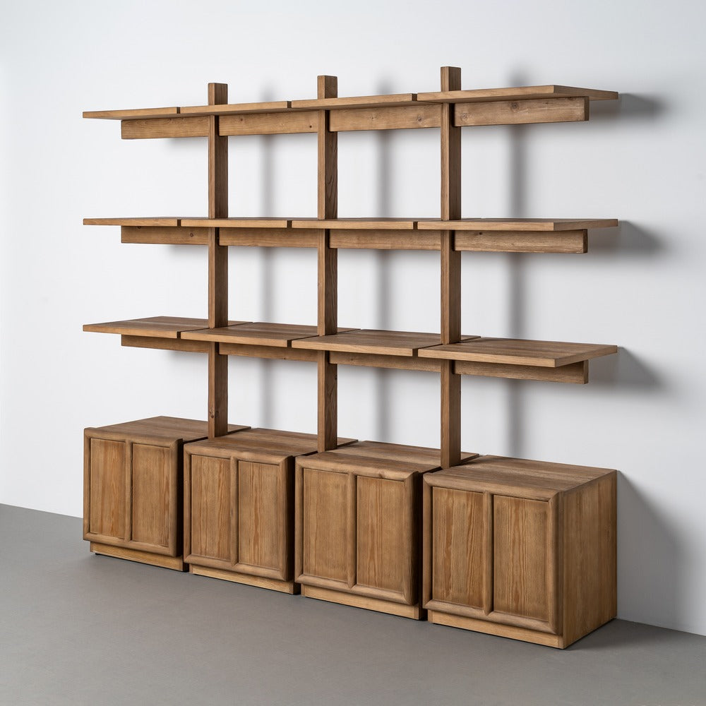 ESTANTERÍA MADERA DE PINO SALÓN 210,50 X 44,50 X 187 CM