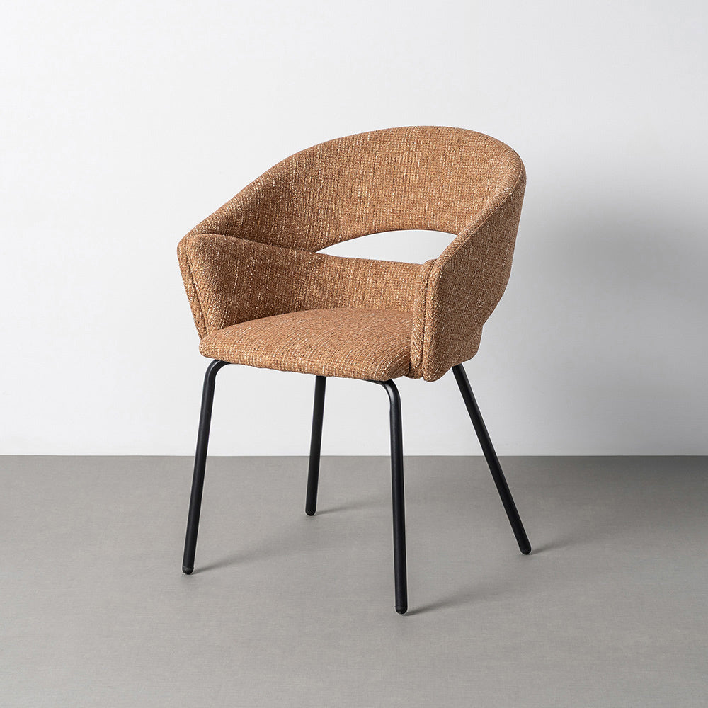 SILLA BRAZOS MOKA TEJIDO-METAL 59 X 61 X 82 CM