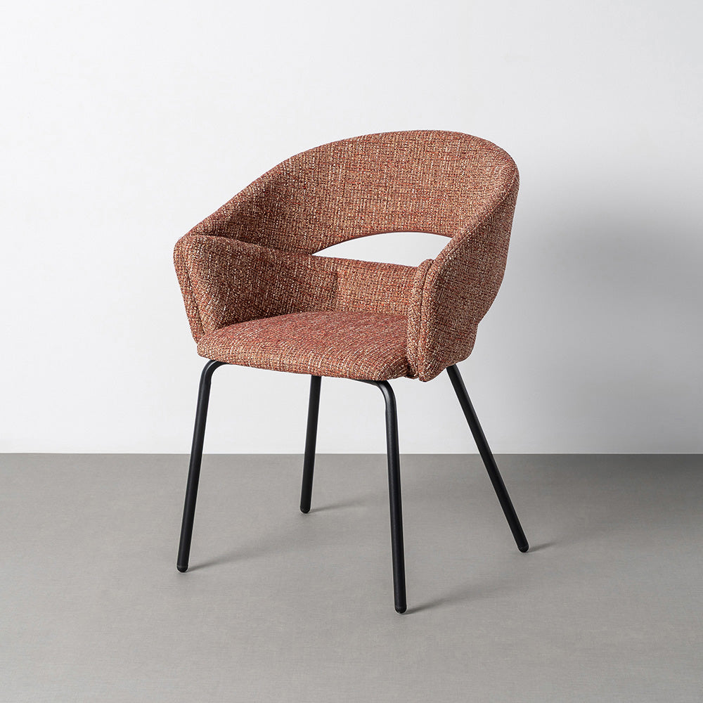 SILLA BRAZOS TEJA TEJIDO-METAL 59 X 61 X 82 CM