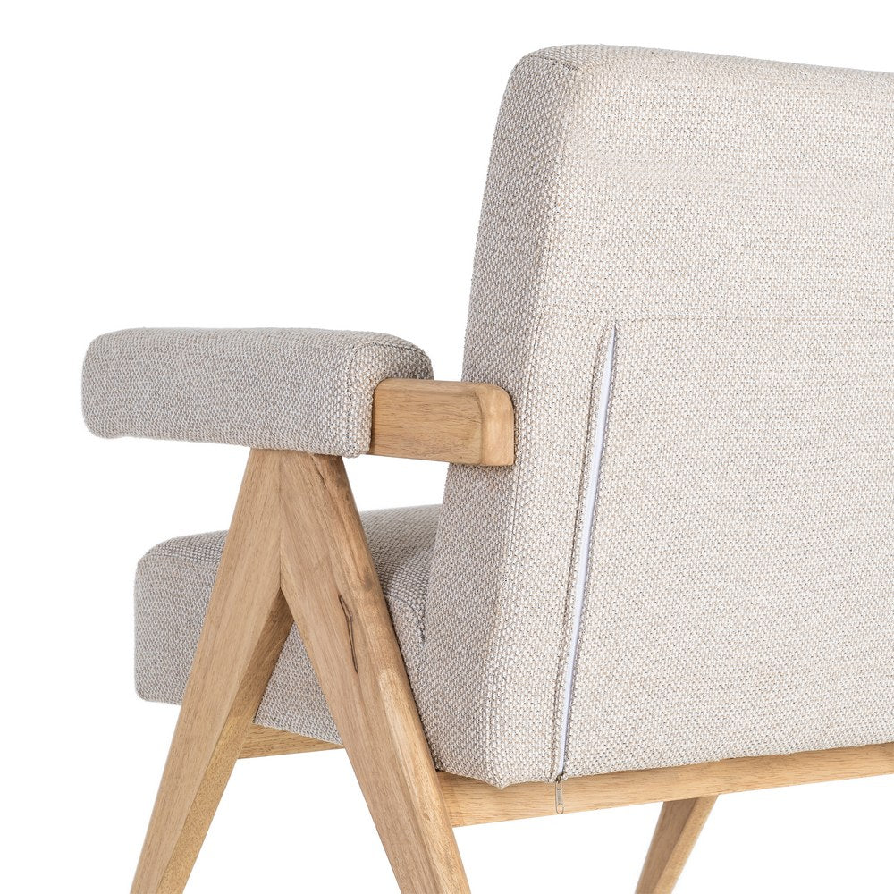 SILL�N BEIGE TEJIDO-MADERA SAL�N 74 X 76 X 85 CM