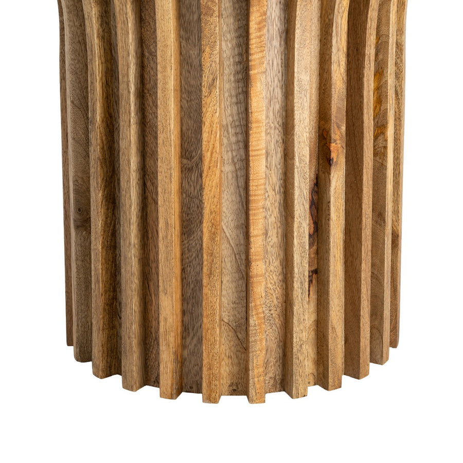 MESA AUXILIAR MADERA-MÁRMOL SALÓN 53 X 53 X 62 CM