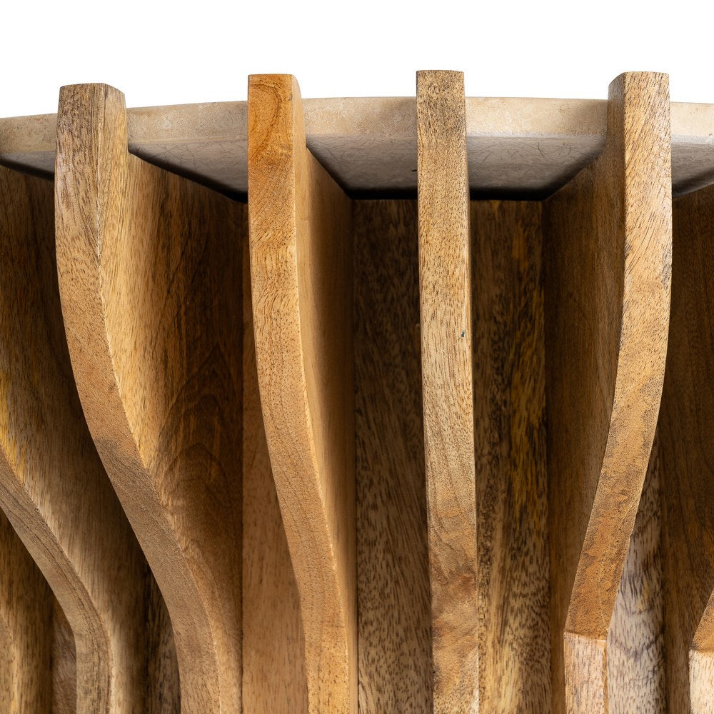 MESA CENTRO MADERA-M�RMOL SAL�N 78,50 X 78,50 X 47 CM
