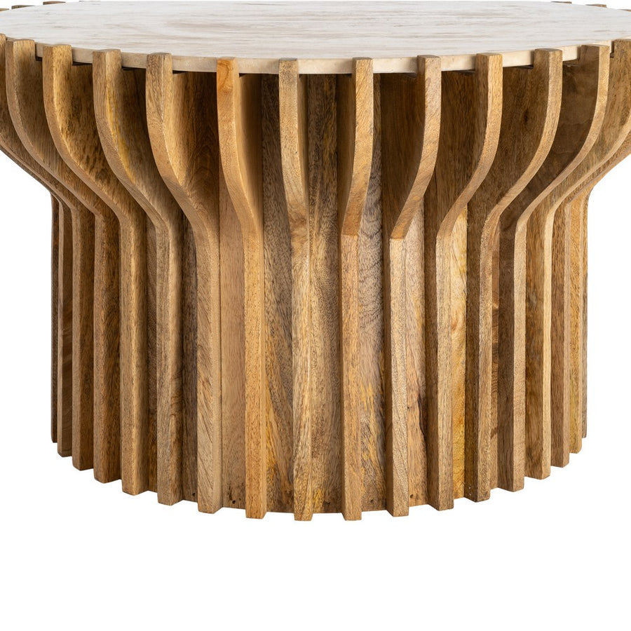 MESA CENTRO MADERA-MÁRMOL SALÓN 78,50 X 78,50 X 47 CM