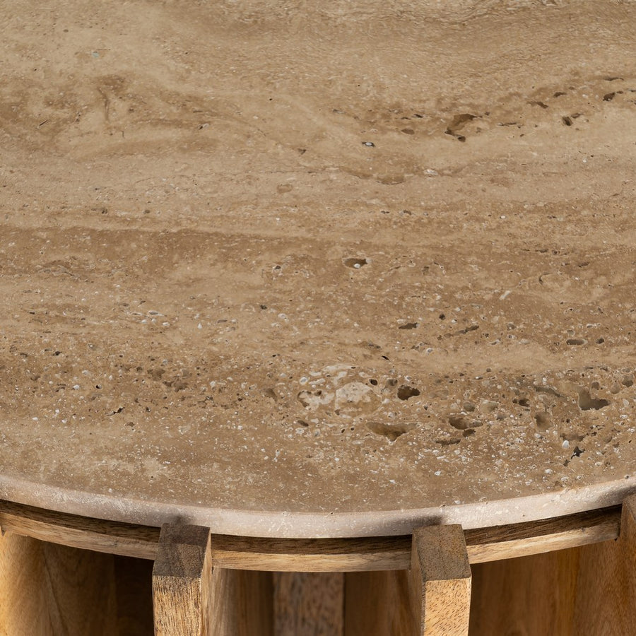 CONSOLA MADERA-MÁRMOL SALÓN 92 X 40 X 76 CM