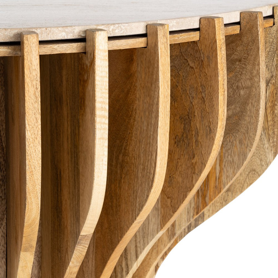 CONSOLA MADERA-MÁRMOL SALÓN 92 X 40 X 76 CM