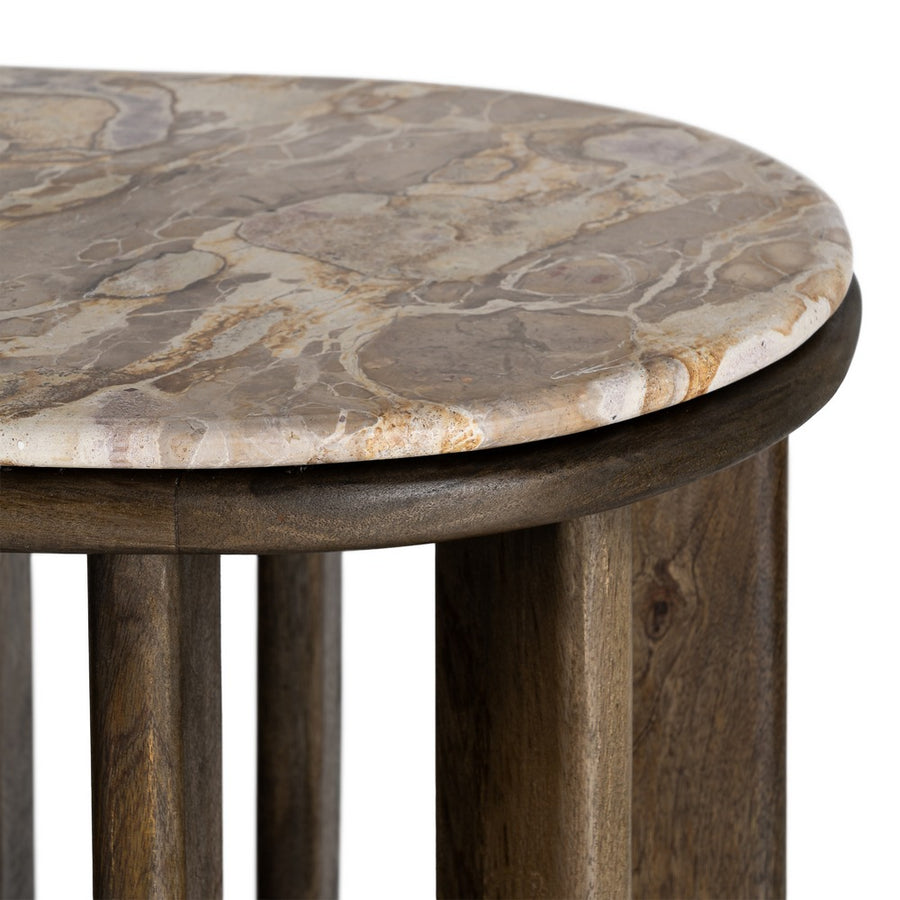 CONSOLA MADERA-MÁRMOL SALÓN 160 X 40 X 76 CM