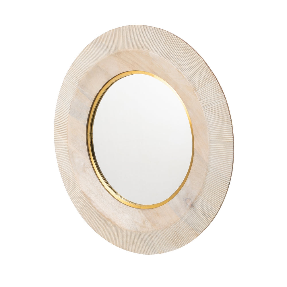 ESPEJO MADERA DE MANGO DECORACI�N 90 X 5 X 90 CM