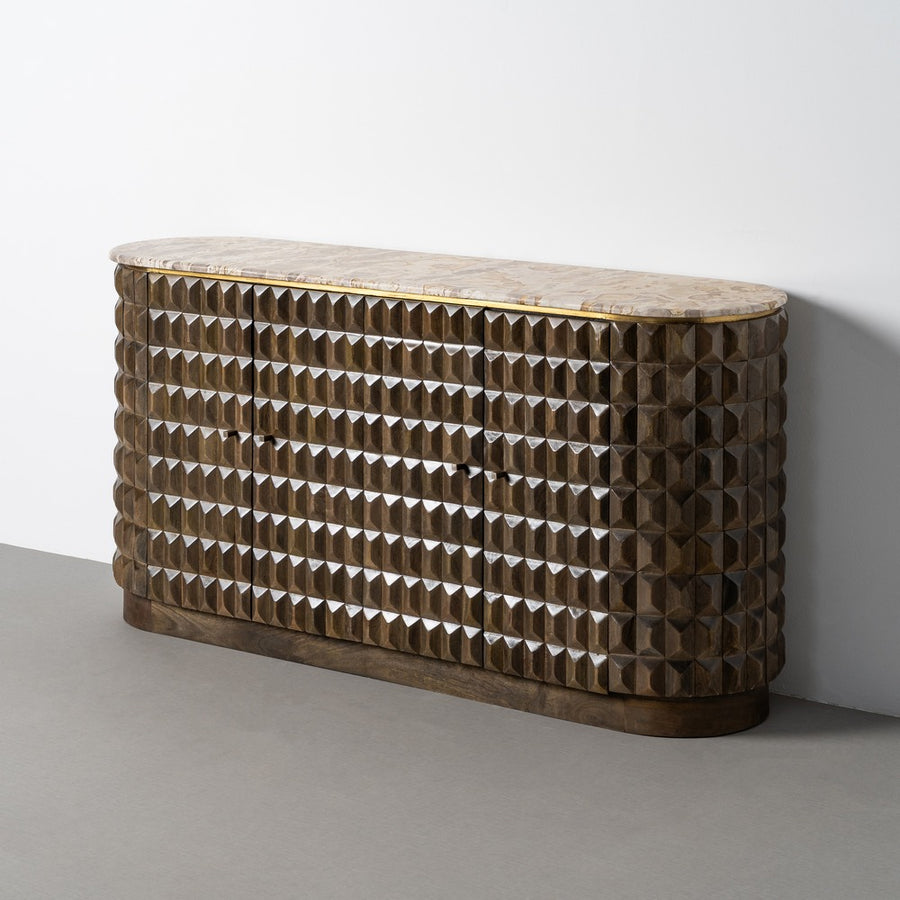 APARADOR MADERA-MÁRMOL SALÓN 154 X 40 X 76 CM