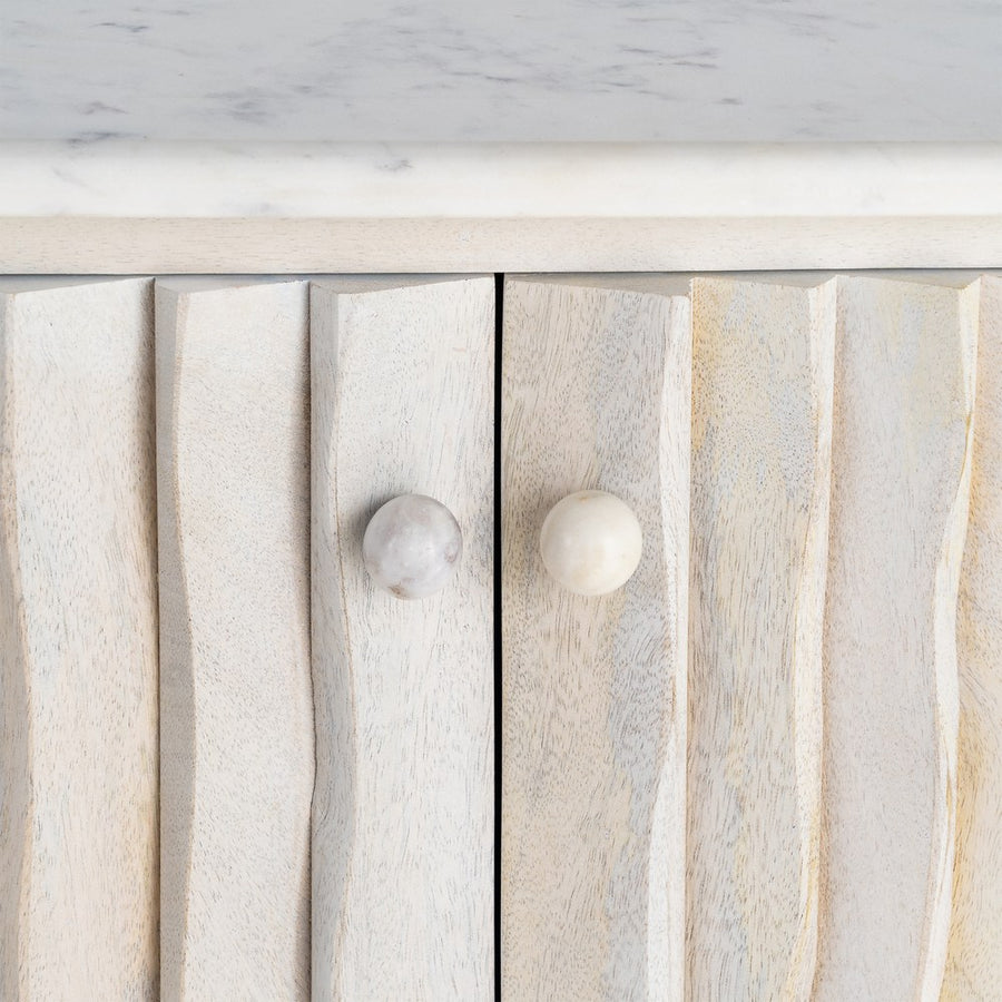 APARADOR MADERA-MÁRMOL SALÓN 153 X 41 X 73 CM