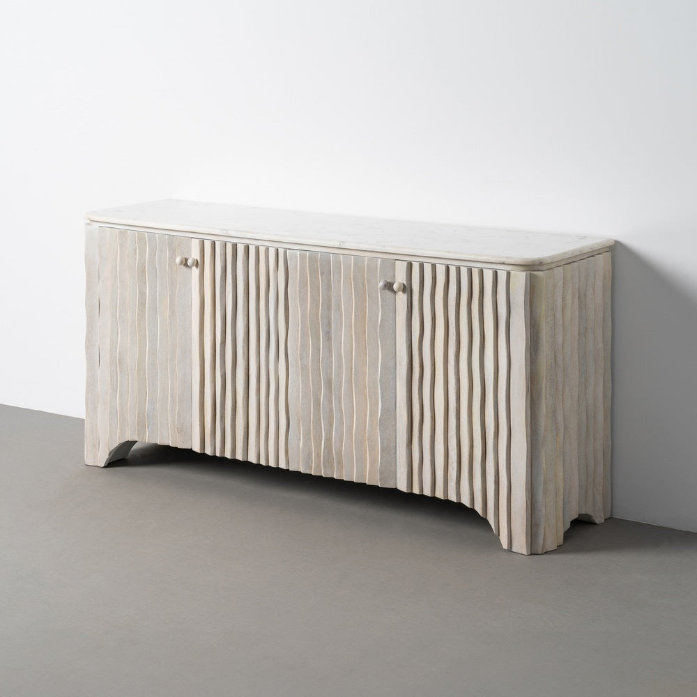 APARADOR MADERA-MÁRMOL SALÓN 153 X 41 X 73 CM