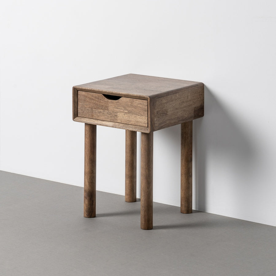 MESITA MARRÓN MADERA 40 X 40 X 55 CM