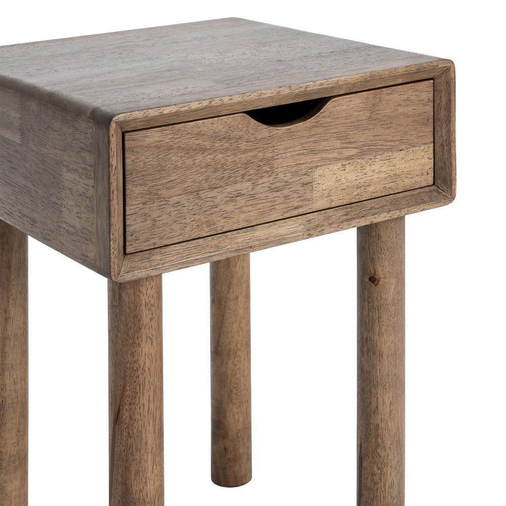 MESITA MARR�N MADERA 40 X 40 X 55 CM