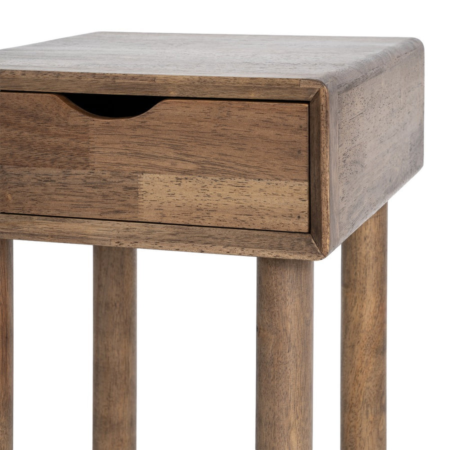 MESITA MARRÓN MADERA 40 X 40 X 55 CM