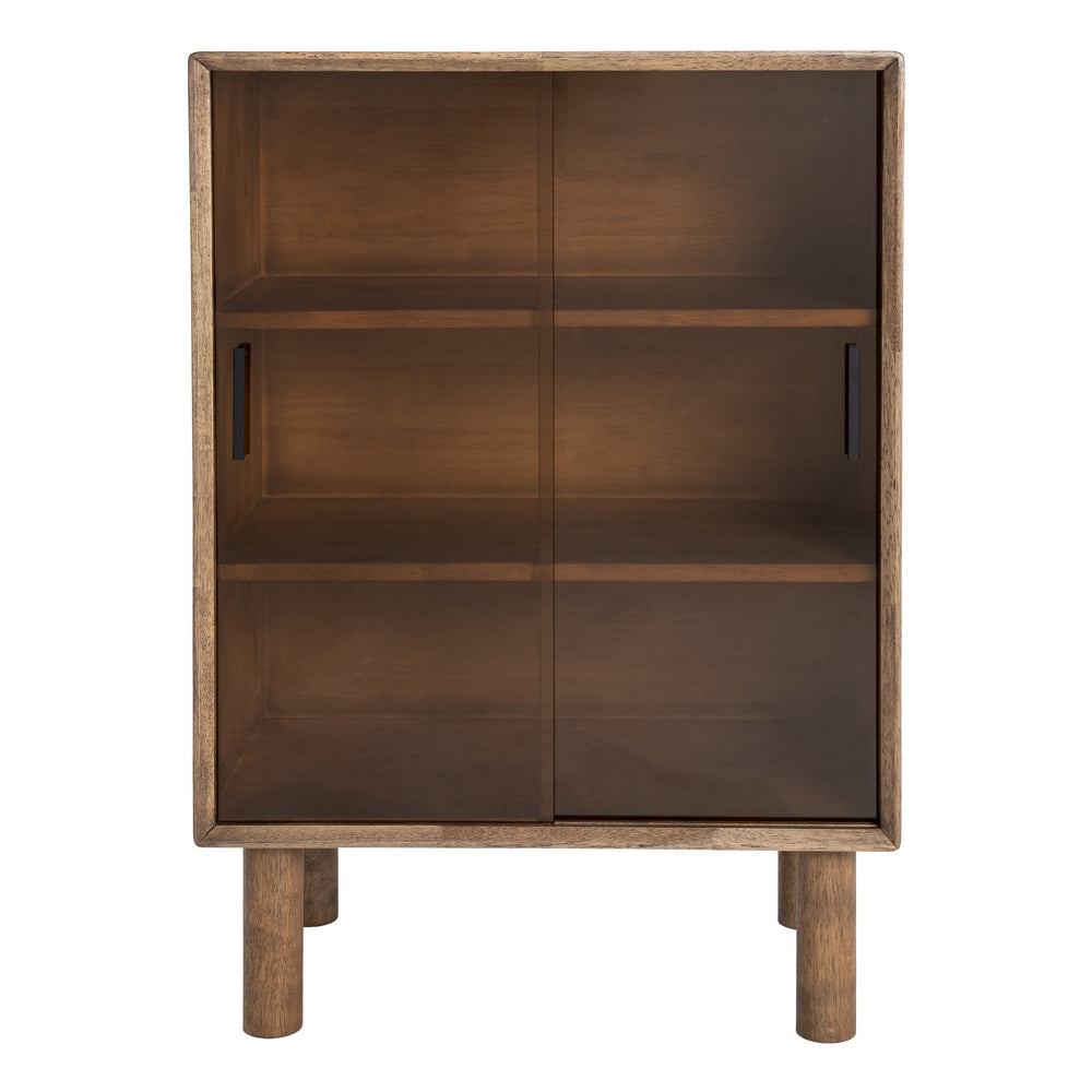 VITRINA MARRÓN MADERA-CRISTAL 70 X 40 X 100 CM