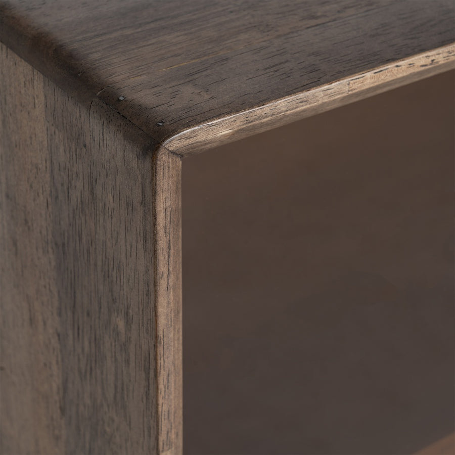 VITRINA MARRÓN MADERA-CRISTAL 70 X 40 X 100 CM