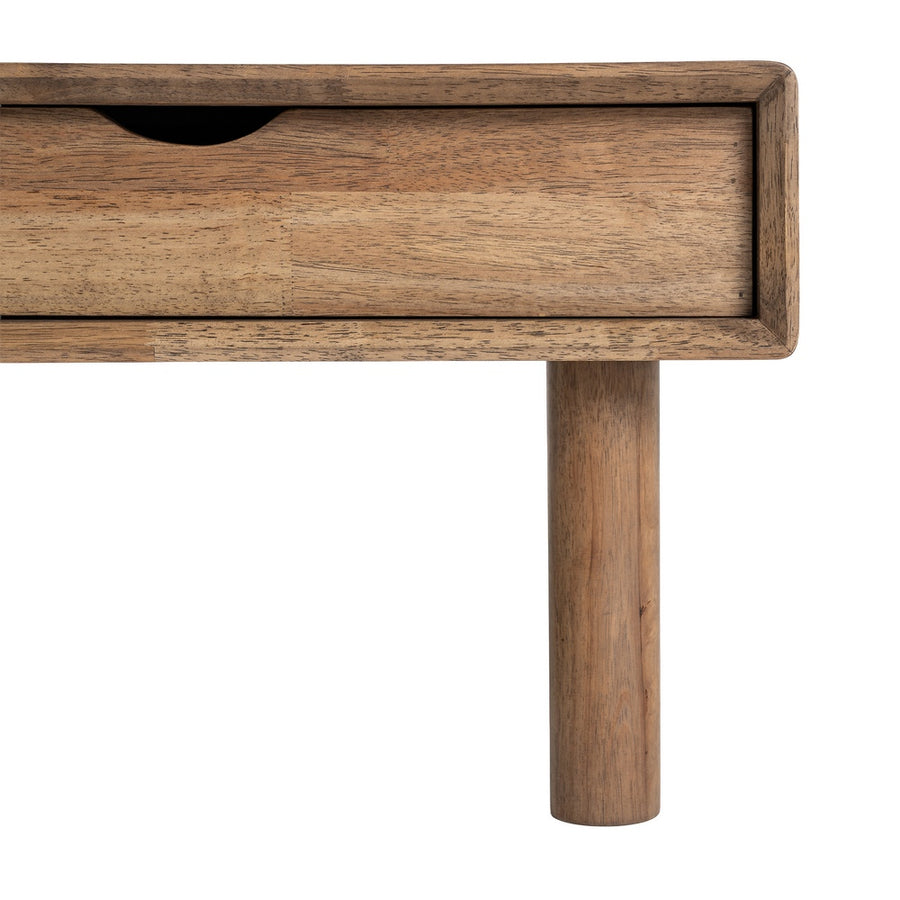 MESA CENTRO MARRÓN MADERA-CRISTAL 120 X 60 X 40 CM