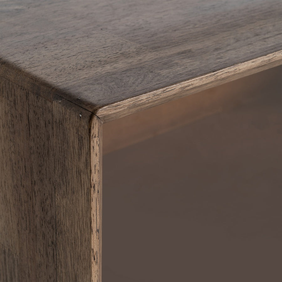 APARADOR MARRÓN MADERA-CRISTAL 160 X 46 X 80 CM