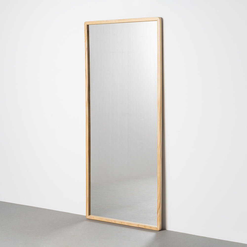 ESPEJO MARRÓN CLARO MADERA PAULONIA 80 X 3 X 180 CM