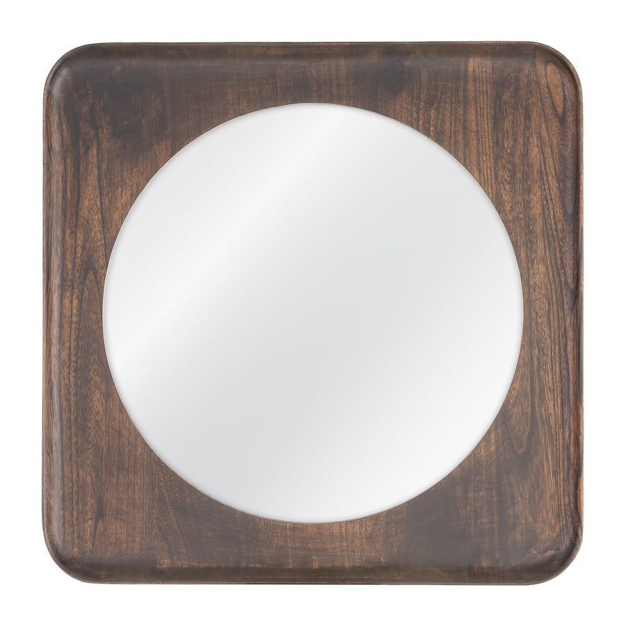 ESPEJO NOGAL MADERA PAULONIA DECORACIÓN 80 X 4 X 80 CM