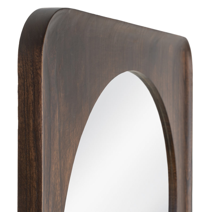 ESPEJO NOGAL MADERA PAULONIA DECORACIÓN 80 X 4 X 80 CM