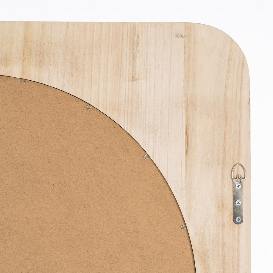 ESPEJO NOGAL MADERA PAULONIA DECORACIÓN 80 X 4 X 80 CM