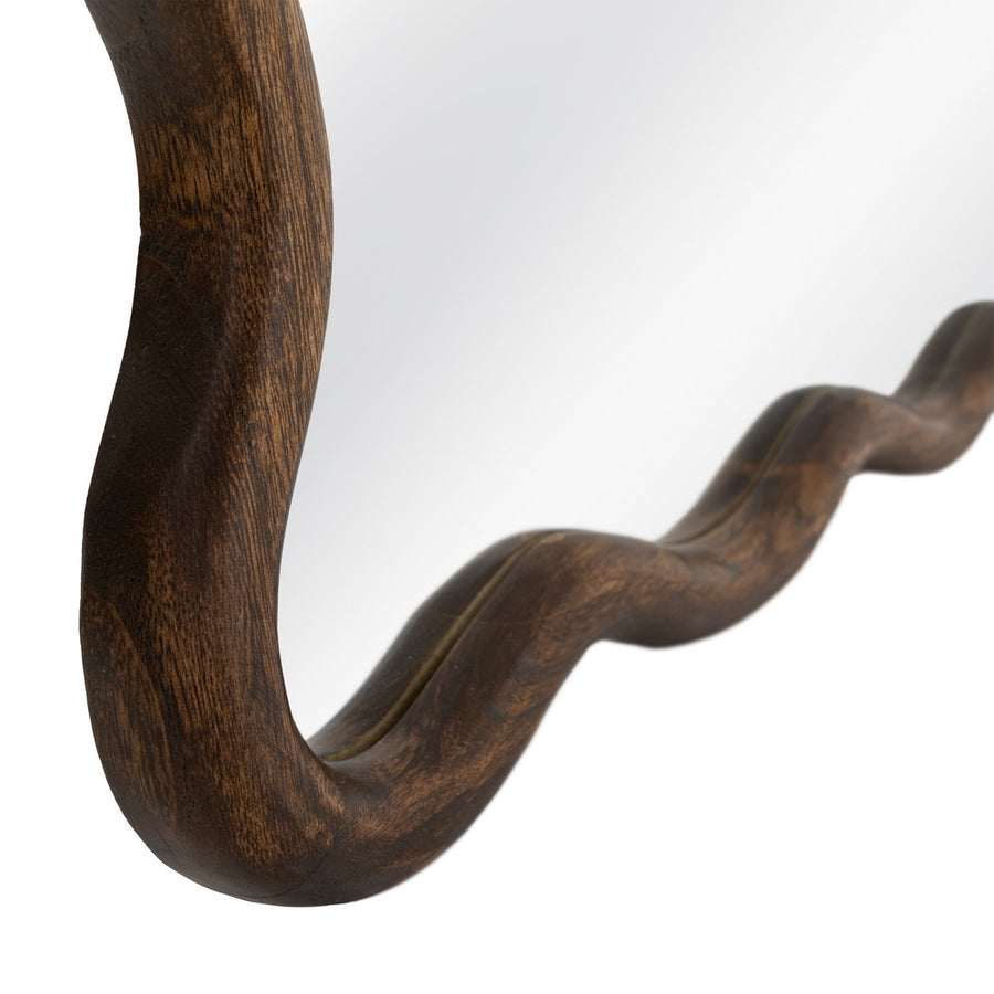 ESPEJO MARRÓN OSCURO MADERA PAULONIA 80 X 3 X 180 CM