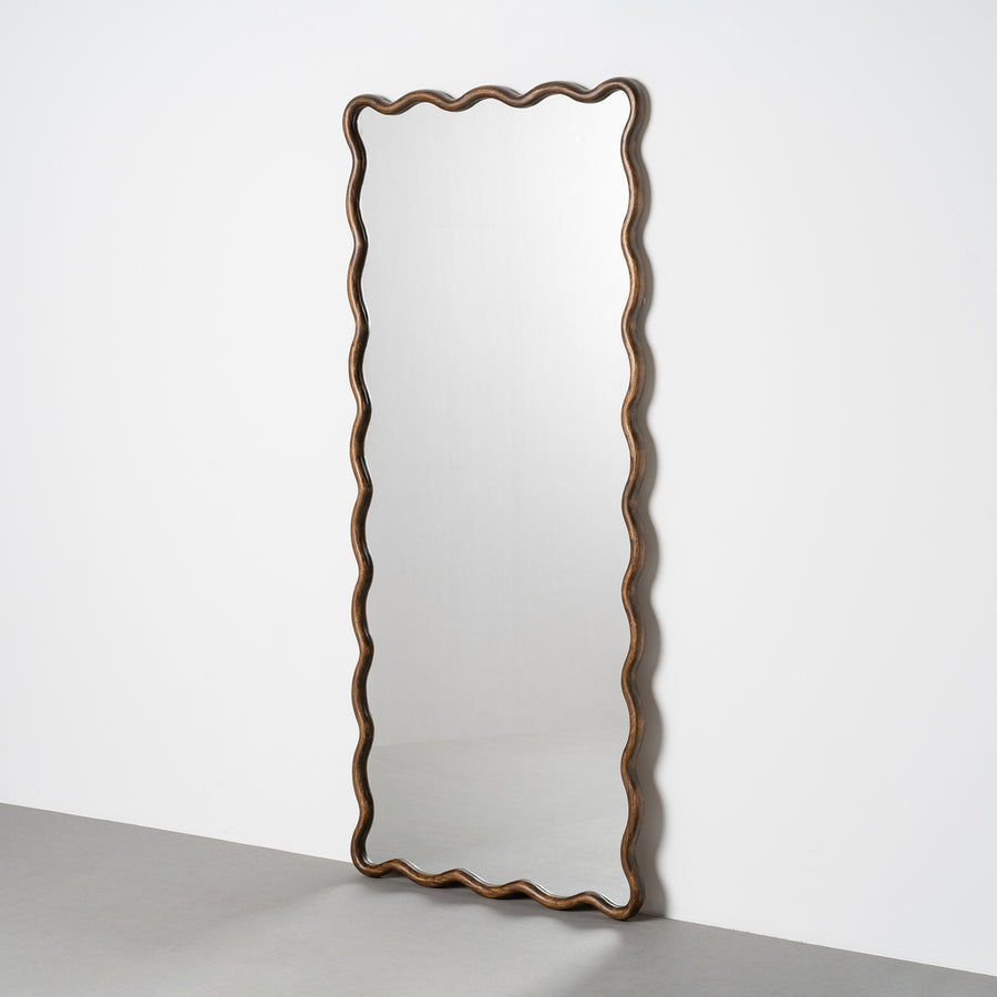 ESPEJO MARRÓN OSCURO MADERA PAULONIA 80 X 3 X 180 CM