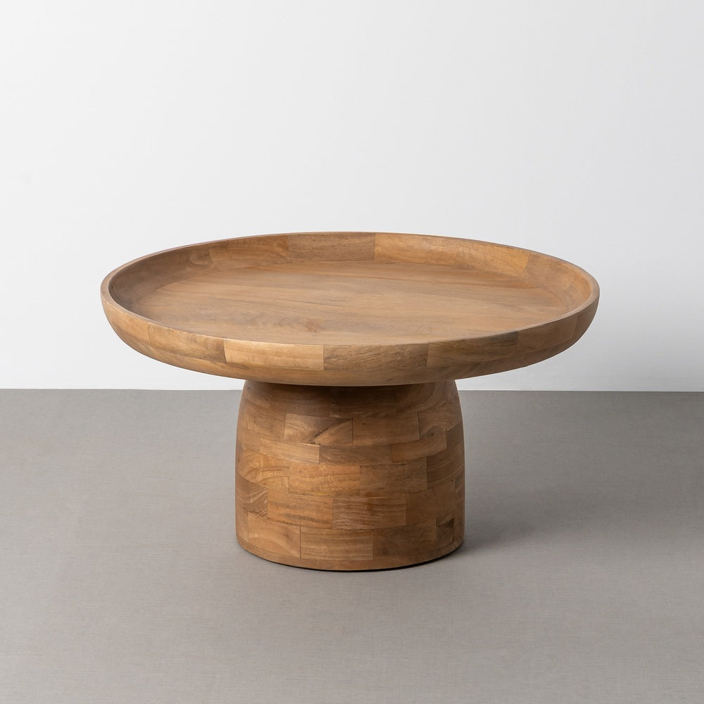 MESITA NATURAL MADERA DE MANGO SAL�N 75 X 75 X 40 CM