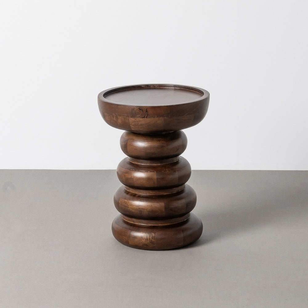 MESITA MARRÓN MADERA DE MANGO SALÓN 35 X 35 X 47 CM