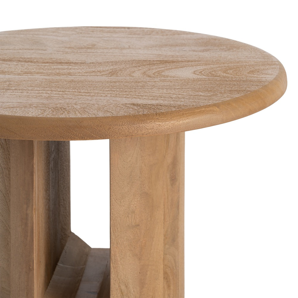 MESA CENTRO NATURAL MADERA DE MANGO 60 X 60 X 40 CM