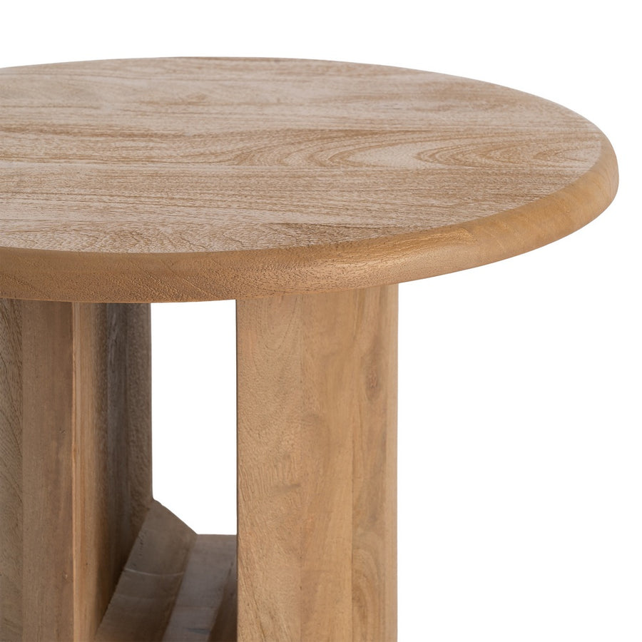 MESA CENTRO NATURAL MADERA DE MANGO 60 X 60 X 40 CM