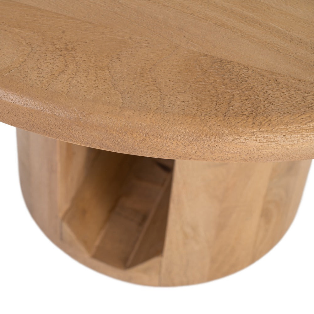 MESA CENTRO NATURAL MADERA DE MANGO 60 X 60 X 40 CM
