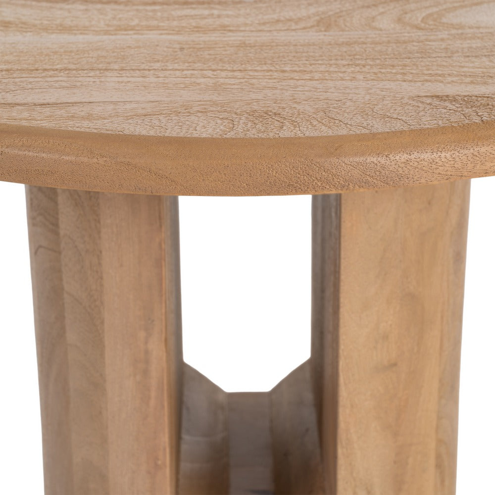 MESA CENTRO NATURAL MADERA DE MANGO 60 X 60 X 40 CM
