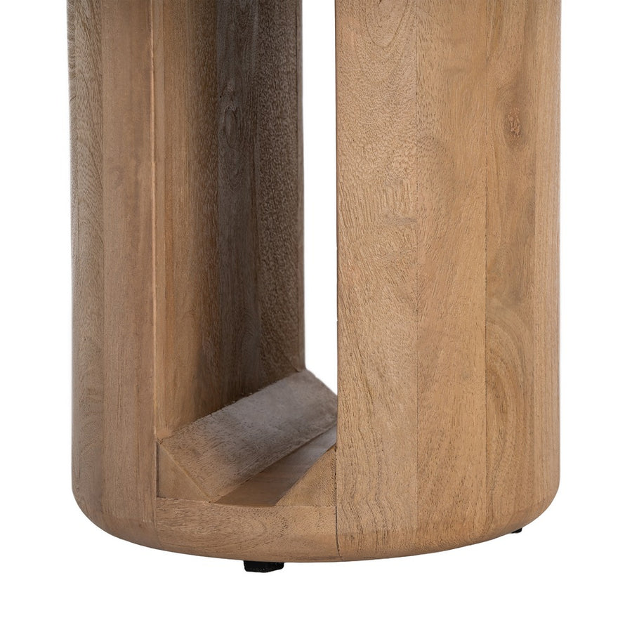 MESA CENTRO NATURAL MADERA DE MANGO 60 X 60 X 40 CM