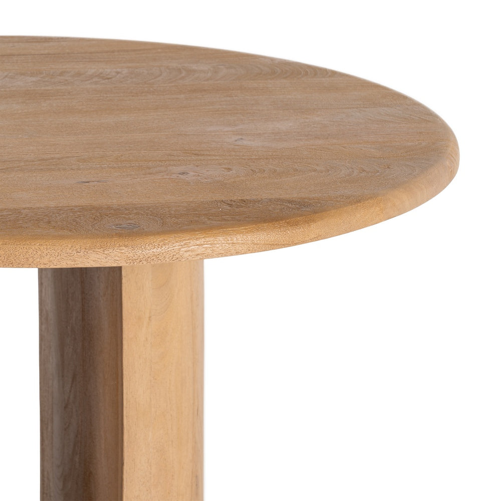 MESA COMEDOR NATURAL MADERA DE MANGO 100 X 100 X 76 CM