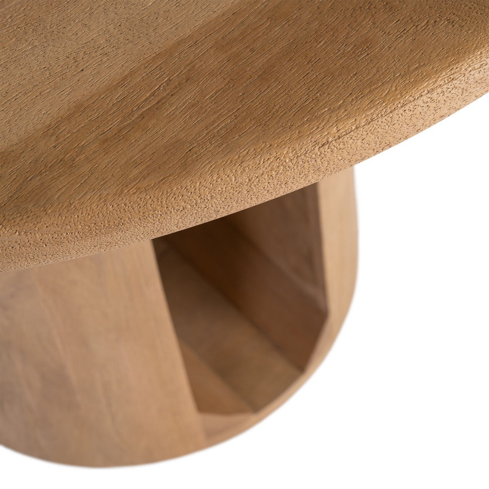MESA COMEDOR NATURAL MADERA DE MANGO 100 X 100 X 76 CM