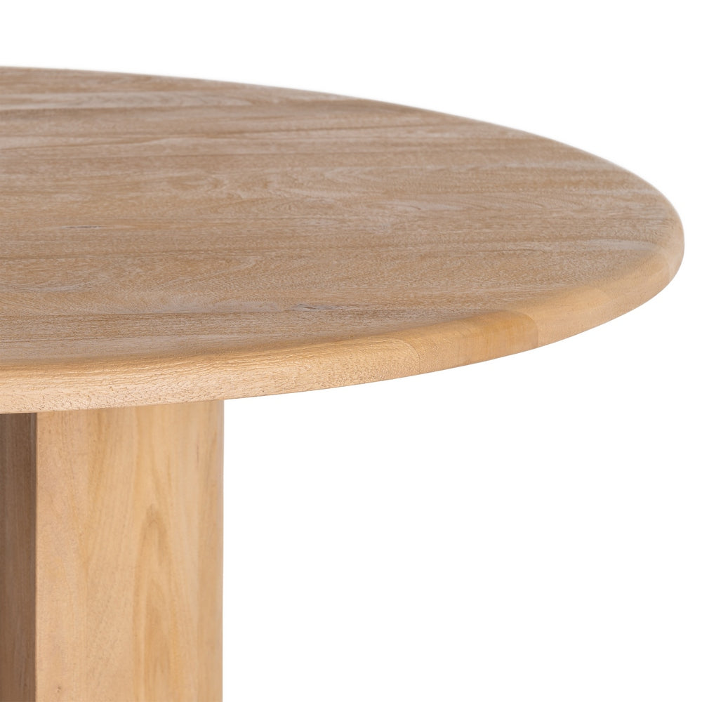 MESA COMEDOR NATURAL MADERA DE MANGO 130 X 130 X 76 CM